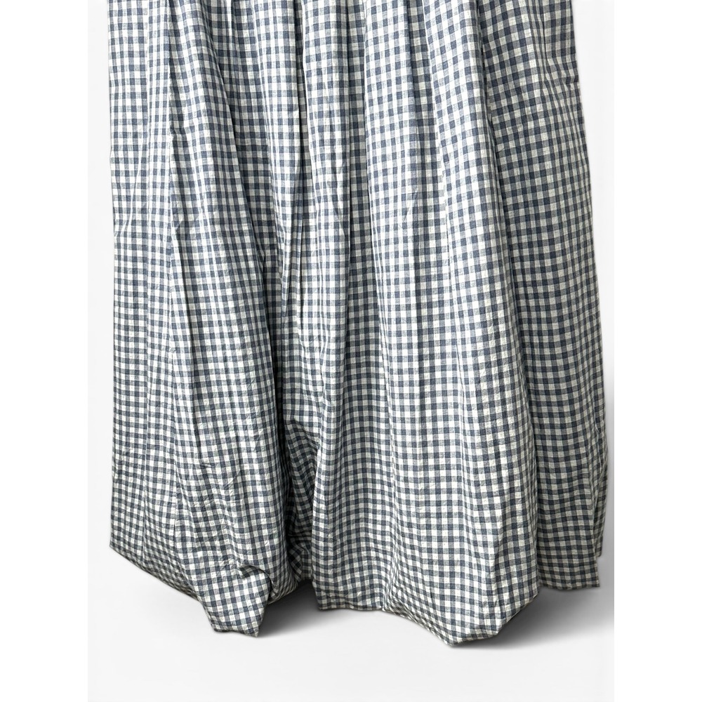 Cabbages & Roses Womens Blue Gingham Cotton Pleated Midi Dress Size Medium - Picture 4 of 7